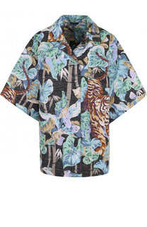 Блуза свободного кроя из смеси хлопка и льна Kenzo