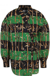 Блуза свободного кроя из смеси хлопка и льна Kenzo