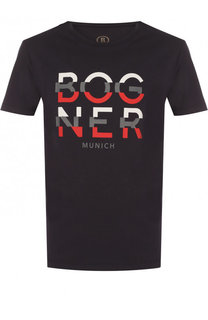 Хлопковая футболка с принтом Bogner