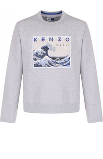 Хлопковый свитшот с аппликацией Kenzo