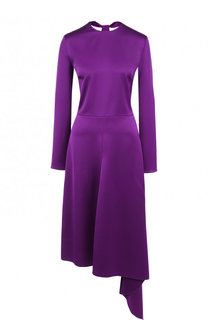Однотонное платье асимметричного кроя MSGM