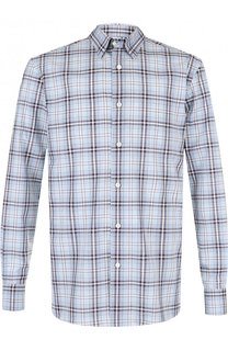 Хлопковая сорочка с воротником кент Ermenegildo Zegna