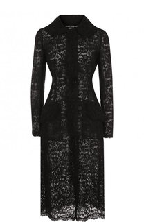 Кружевное пальто с накладными карманами Dolce &amp; Gabbana