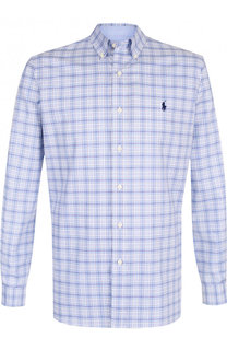 Хлопковая рубашка с воротником button down Polo Ralph Lauren