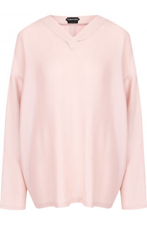 Однотонная блуза с V-образным вырезом Tom Ford