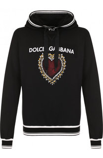 Хлопковое худи с принтом Dolce &amp; Gabbana