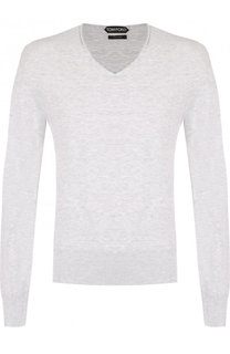 Однотонный хлопковый пуловер Tom Ford
