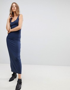 Трикотажное платье макси Vero Moda - Темно-синий