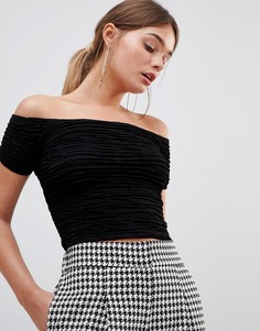 Топ с открытыми плечами ASOS DESIGN - Черный
