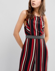 Эластичный ремень с заклепками New Look - Черный