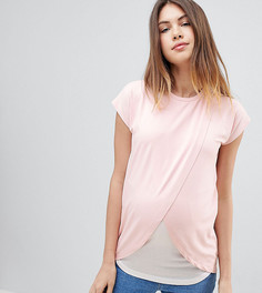 Двухслойный топ с запахом ASOS DESIGN Maternity - Розовый