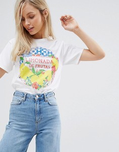 Футболка с принтом Limonada ASOS DESIGN - Кремовый