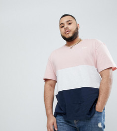 Футболка со вставками Jack &amp; Jones Originals PLUS - Розовый
