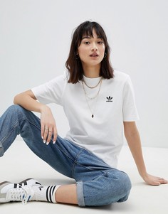 Белая рубашка с вышивкой adidas Originals - Белый