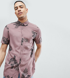 Розовая рубашка из вискозы классического кроя ASOS DESIGN Tall - Розовый