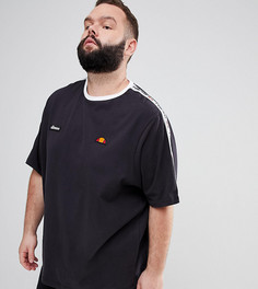 Черная oversize‑футболка с отделкой кантом ellesse PLUS - Черный