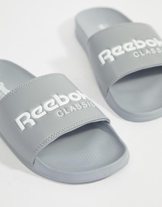 Серые шлепанцы Reebok Classic CN0738 - Серый