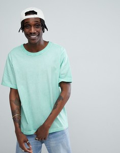 Свободная футболка мятного цвета с эффектом кислотной стирки Cheap Monday - Зеленый