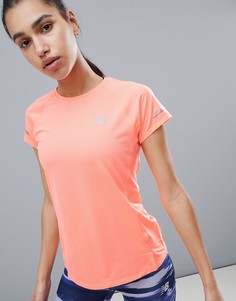 Персиковая футболка с короткими рукавами New Balance - Оранжевый