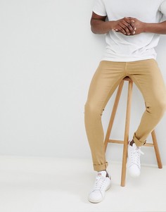 Светло-бежевые супероблегающие джинсы ASOS DESIGN - Светло-бежевый