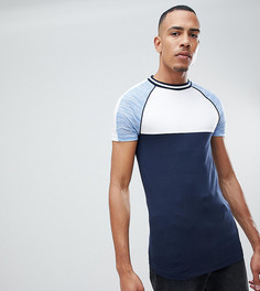 Синяя облегающая футболка с рукавами реглан ASOS DESIGN Tall - Темно-синий