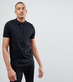 Черная футболка-поло ASOS DESIGN Tall - Черный