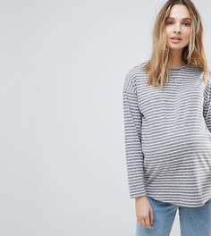 Лонгслив в полоску New Look Maternity - Серый