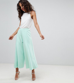 Укороченные брюки с широкими штанинами ASOS DESIGN Tall - Зеленый