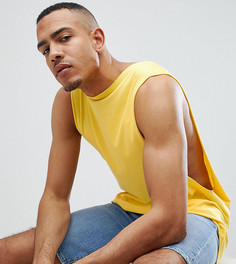 Длинная майка с заниженной проймой ASOS DESIGN Tall - Желтый