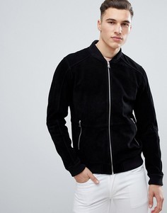 Черный замшевый бомбер Esprit - Черный