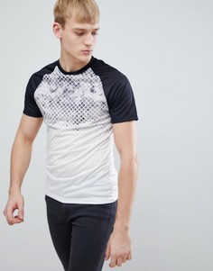 Черная футболка с геометрическим узором New Look - Черный