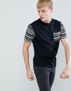 Черная футболка с карманом New Look - Черный