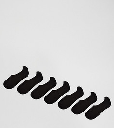 Комплект из 7 пар невидимых черных носков ASOS - Мульти