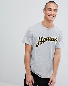 Футболка с флоковым узором Selected Homme - Серый