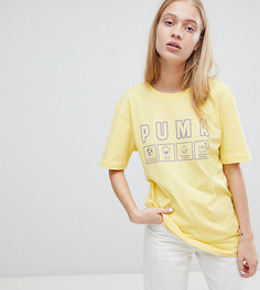 Oversize-футболка из органического хлопка Puma - Желтый