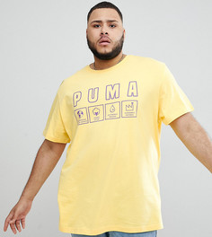 Желтая футболка из органического хлопка с принтом Puma PLUS эксклюзивно для ASOS - Желтый