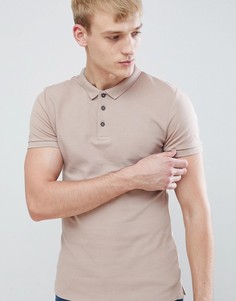 Футболка-поло розового цвета обтягивающего кроя New Look - Розовый