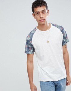 Футболка с рукавами реглан и цветочным принтом Jack &amp; Jones Originals - Белый