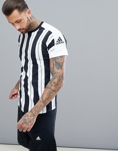 Белая футболка в полоску adidas Athletics CG2128 - Белый