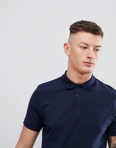 Поло из трикотажа темно-синего цвета ASOS DESIGN - Темно-синий