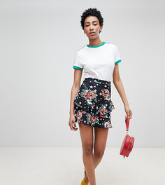 Мини-юбка с принтом роз и звезд ASOS DESIGN Tall - Мульти