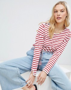 Лонгслив в бретонскую полоску Maison Scotch - Красный