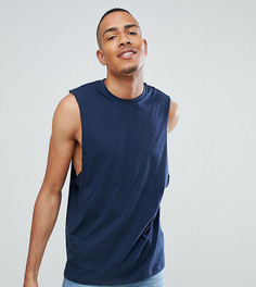 Темно-синяя майка с заниженными проймами ASOS DESIGN Tall - Темно-синий