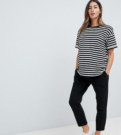 Трикотажные строгие брюки скинни с завышенной талией ASOS DESIGN Maternity - Черный
