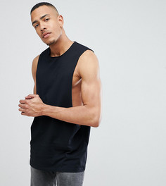 Черная удлиненная майка с заниженными проймами ASOS DESIGN Tall - Черный