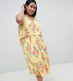 Платье миди с цветочным принтом ASOS DESIGN Curve - Мульти