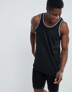 Черная майка с контрастной окантовкой ASOS DESIGN - Мульти