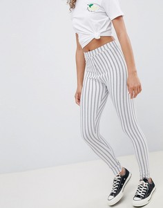 Брюки скинни в полоску ASOS DESIGN - Белый