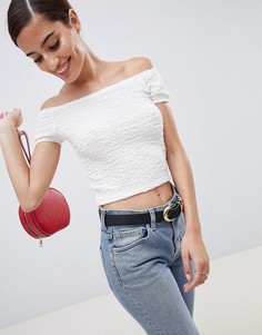 Топ с открытыми плечами ASOS DESIGN - Зеленый