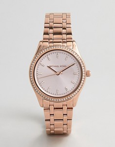 Женские часы из нержавеющей стали Michael Kors Parker - Розовый